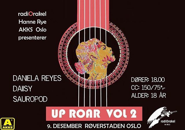 Dette blir skøyalt!!😻
.
Plakat: Edyta Pietruszka
.
#sauropod #uproar #uproarvol2 #røverstaden #oslo #desember #daiisy #danielareyes #sjåast ift.tt/2FeeV7L