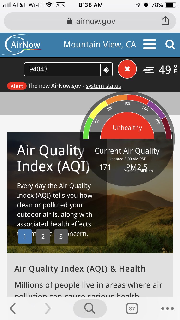 Neal Wu on Twitter "Bad air quality in the Bay Area today from the