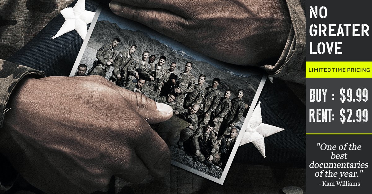 This #VeteransDay weekend, watch the award-winning documentary, No Greater Love, honoring all who served.

Today through 11/12, save up to 40% on No Greater Love on Vimeo. 

Rent or buy now: bit.ly/NGL-VDay18