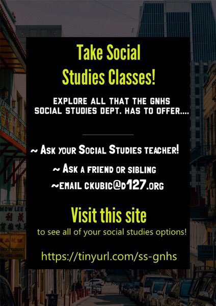 Everyone join in, TAKE SOCIAL STUDIES CLASSES!!!!