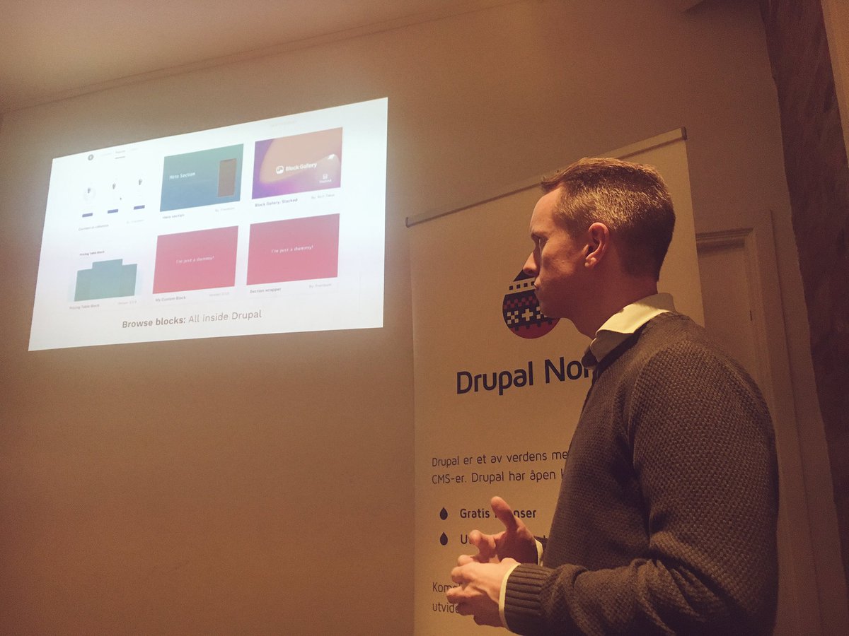 baddysonja's tweet image. Totally impressed by @drupalgutenberg demo at #dcoslo. Good work @frontkomtech #drupalgutenberg #drupalnorge