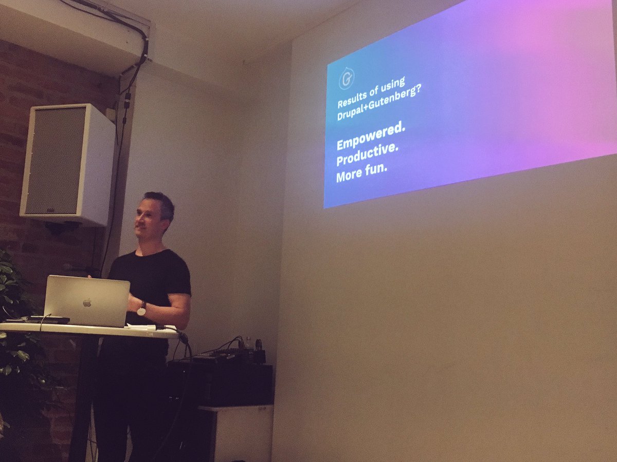 baddysonja's tweet image. Totally impressed by @drupalgutenberg demo at #dcoslo. Good work @frontkomtech #drupalgutenberg #drupalnorge