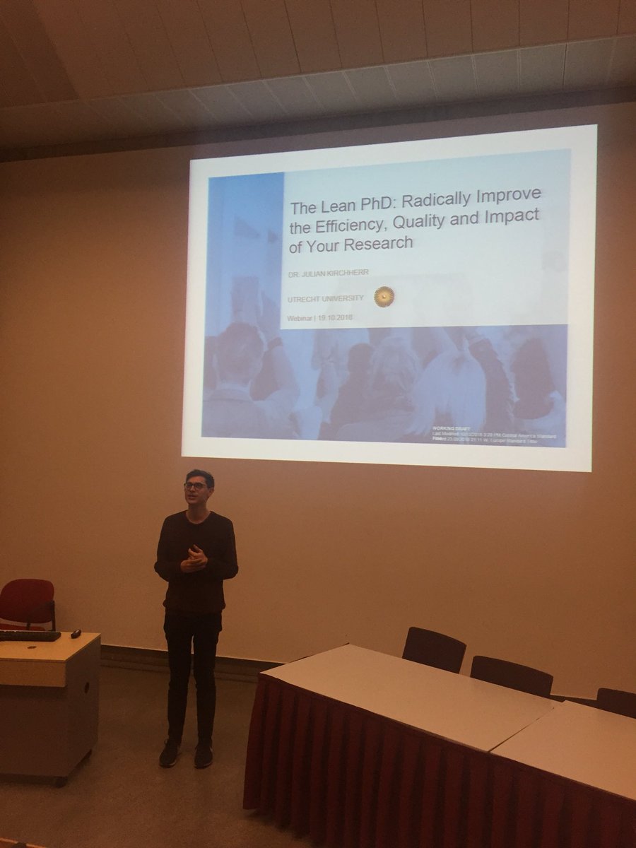 cat_salgado's tweet photo. The Lean PhD talk given by  @juliankirchherr was an excellent  way to start the series of 3 lectures (until the end of the year) organized by #LAPboard! 
A bunch of advices to get feedback faster, save time and enhance the impact of our PhD! 🧠👩🏽‍🔬👨🏽‍💻 @LUMC_Leiden https://t.co/qpd3hS6oqQ