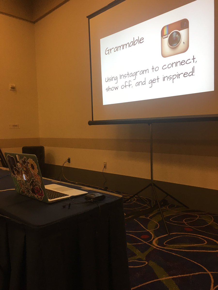 pcgarrisonlib's tweet image. Want to learn about Instagram to grow your learning network, show off your cool media programs, find inspiration, &amp;amp; connect with your students? Or maybe you want to stare at the stickers on my laptop. Either way, the fun starts at 8:30! #GaETC18