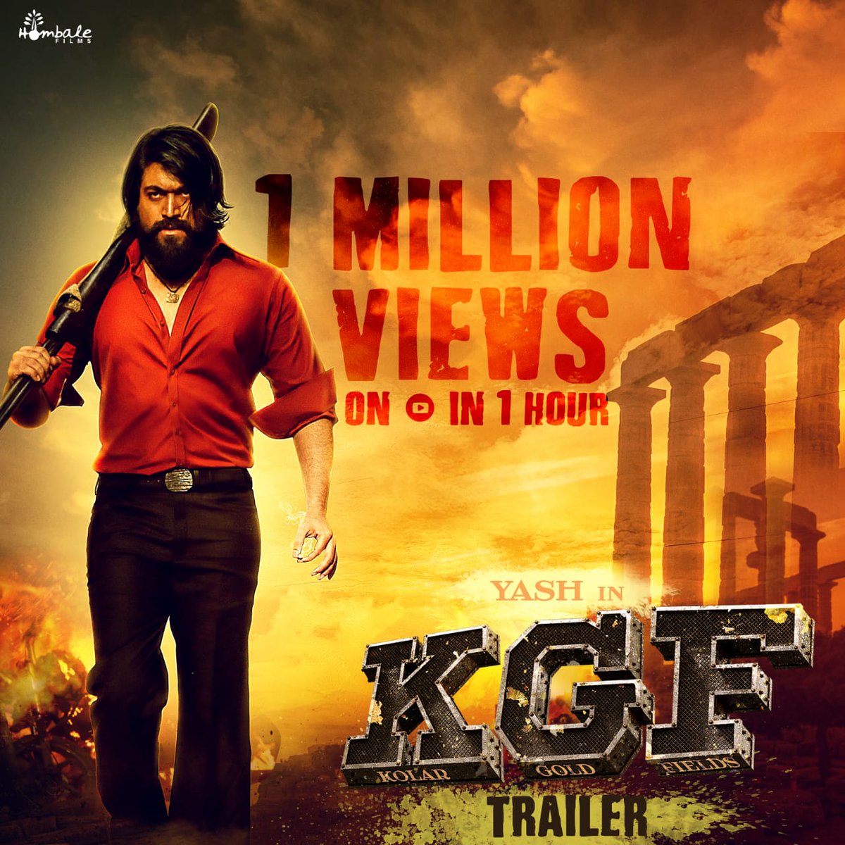 Kannada Movies On Twitter 1 Million Digital Views For Kgf