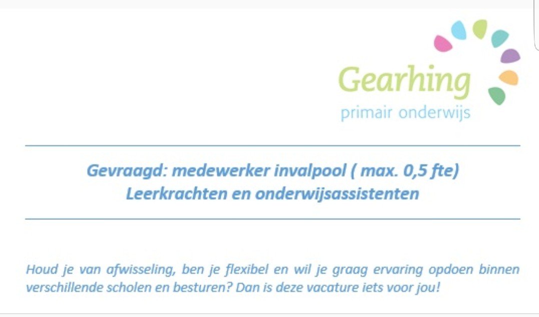 Wie komt onze invalpool versterken?