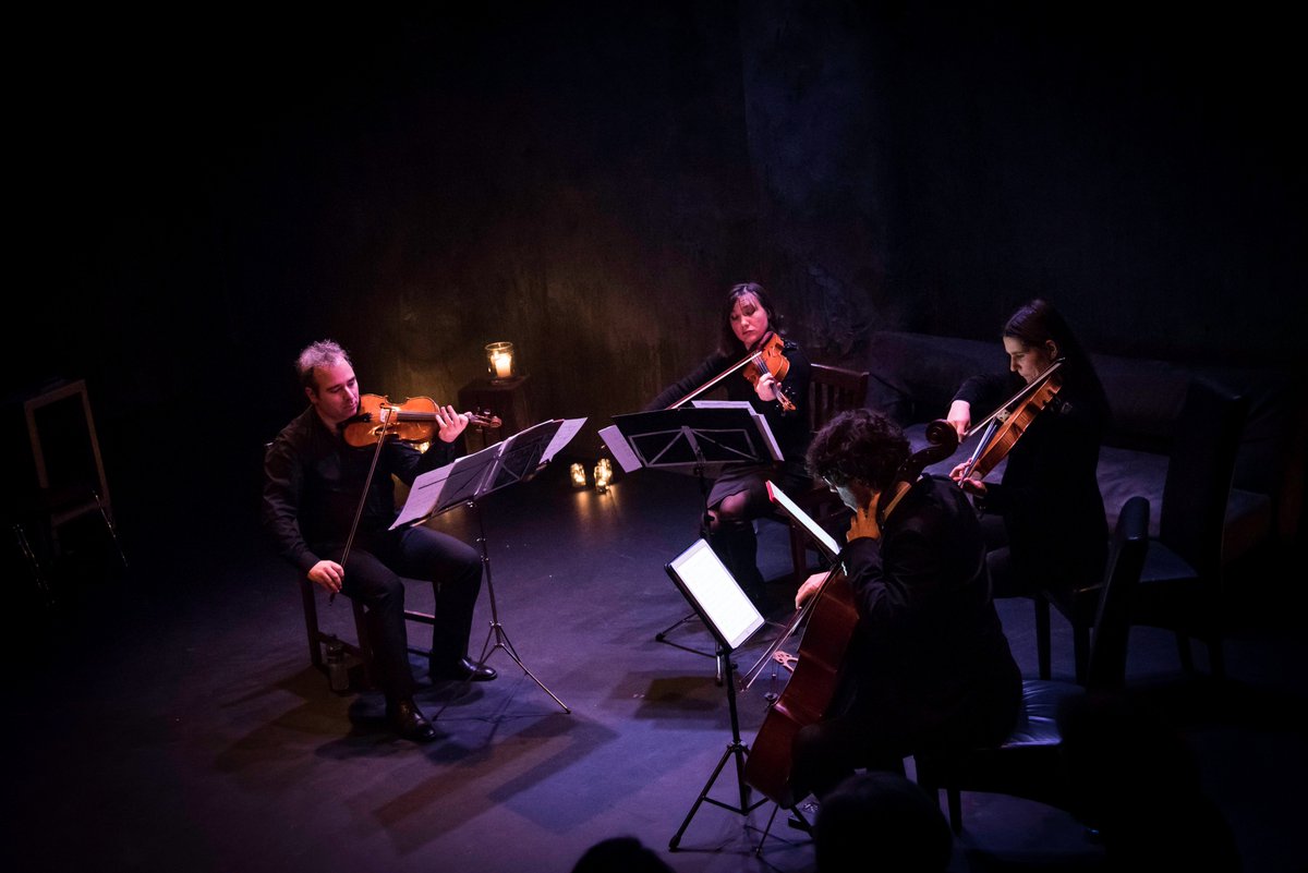 Some shots from last night's #MusicandMusings concert in @mlallytheatre exploring new music. Thank you to composer @Rhonaclarke11 and visual artist Marie Hanlon, Linda O'Shea Farren of @CMCIreland, Jane O'Leary and @GalwayConTempo1 for another mind-bending performance. 📸WJ Barry