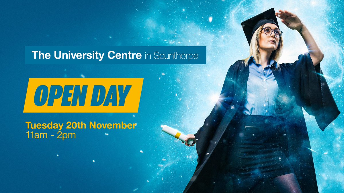 Are you interested in studying a degree with us?
Interested in what we have to offer at The University Centre?
Then put this date in your diary.
Come and meet us. Our staff will be happy to answer all your questions.