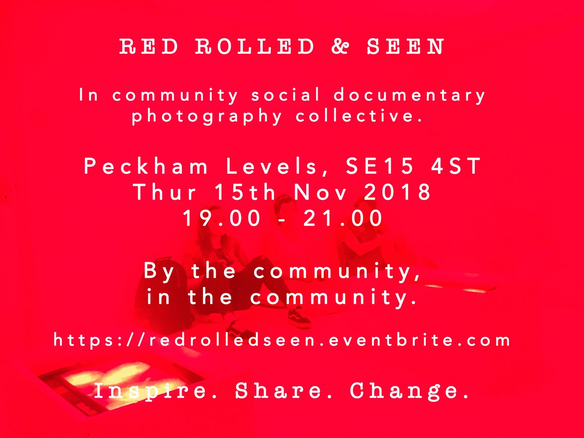 PeckhamVision's tweet image. supportive creative community, social documentary photography and local empowerment through visual social action – first meeting Thursday 15th November 7-9pm at @PeckhamLevels.:-eventbrite.co.uk/e/peckham-comm… "All you need is an open mind and a meaningful photograph with you on the day"