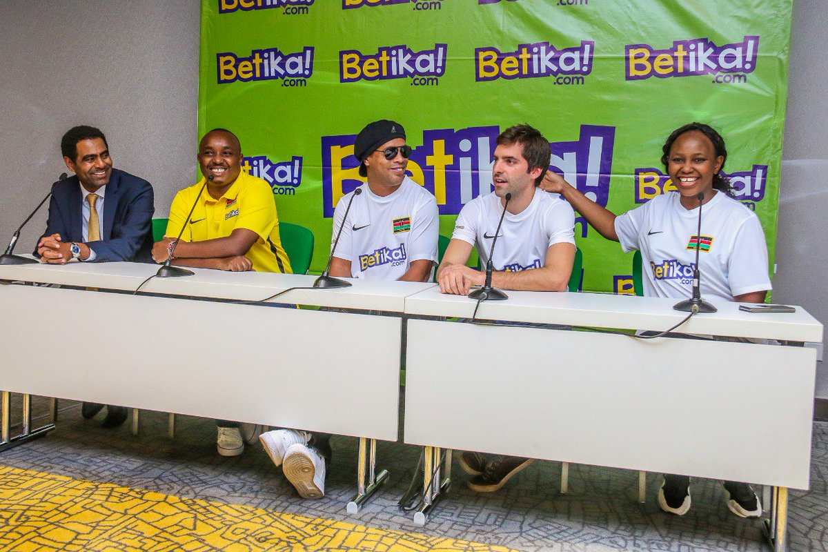 <a href="/husseinmoha/">Hussein Mohammed</a>: Extreme Sports is delighted to be part of this historic moment. We take this opportunity to welcome Ronaldinho to Kenya.
<a href="/betikaKe/">Betika</a> 
#BetOnYourself