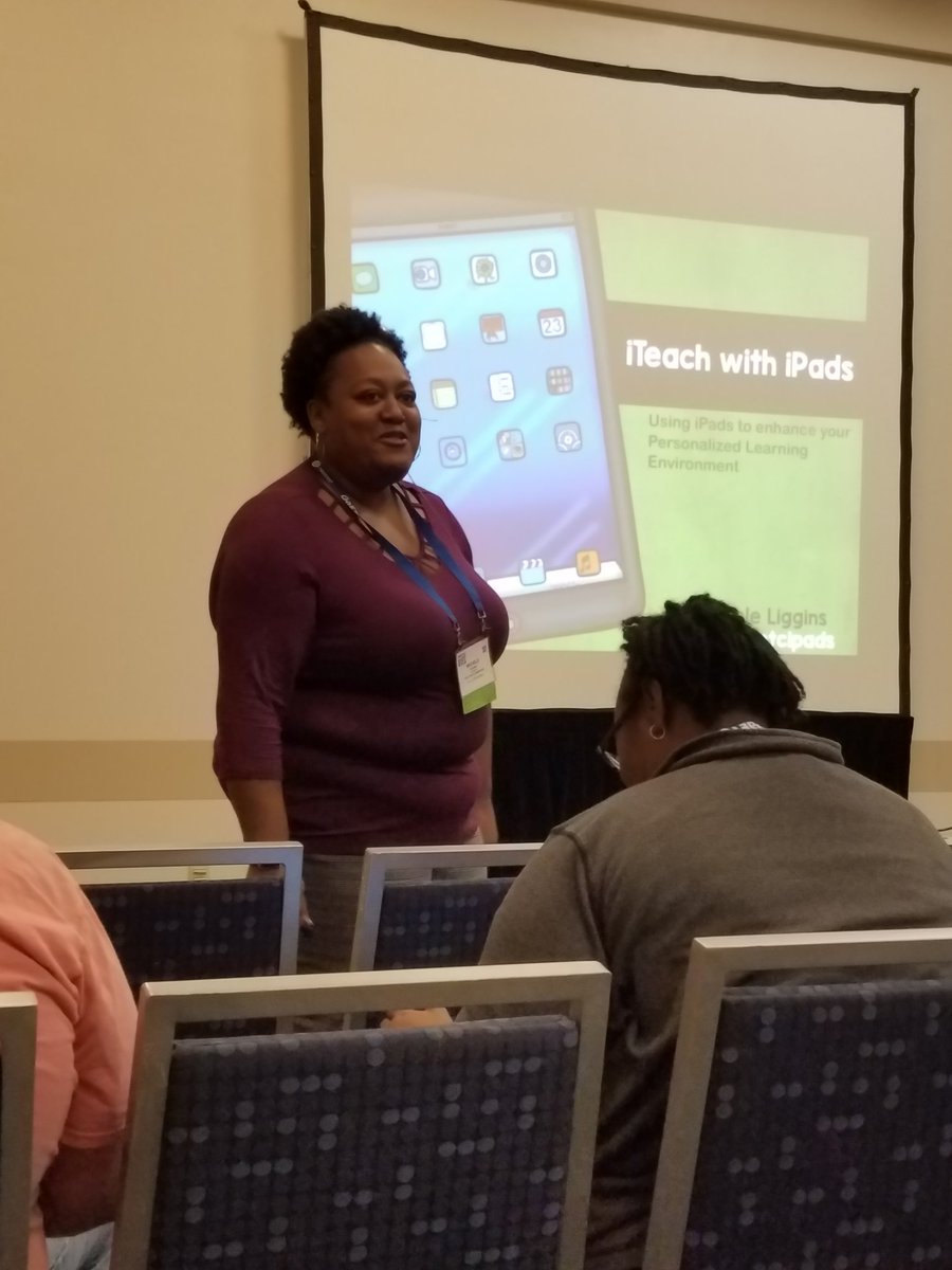 BrittanyWare12's tweet photo. The amazing @MMLNow representing Henry County at #GaETC18 and inspiring other educators! #BetterTogetherHenry https://t.co/RztEnlsw6F