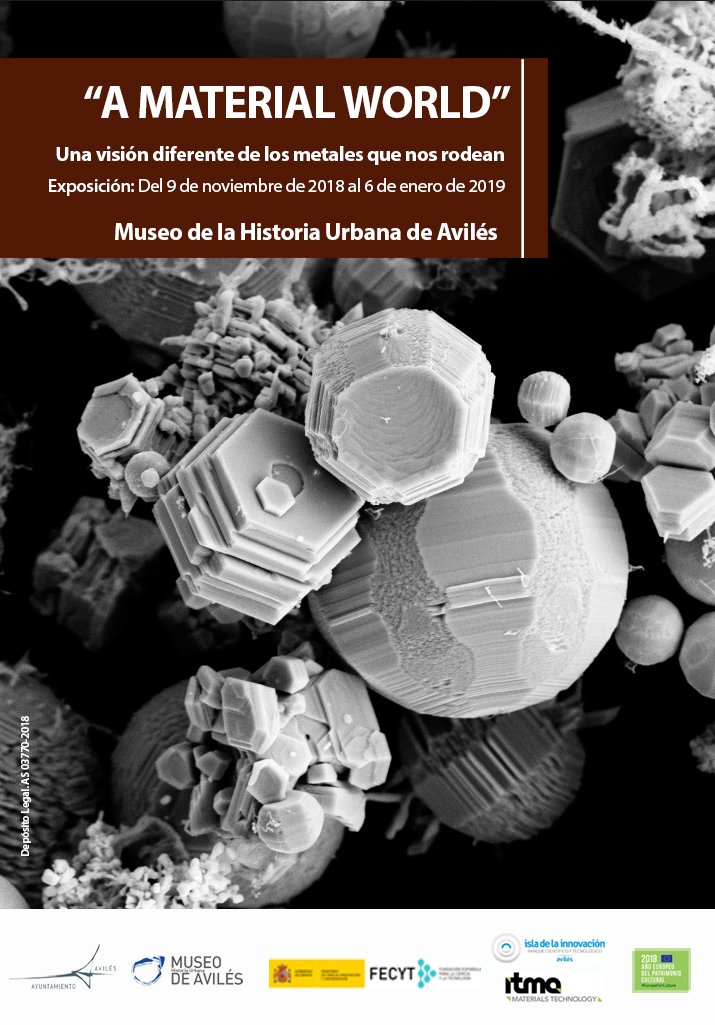 Hoy se ha inaugurado la exposición A Material World, dentro del proyecto <a href="/AvilesCon/">AvilesConCiencia</a> Una expo muy chula de #materiales con fotos artísticas realizadas por nuestros investigadores. Hasta el 6 de enero en <a href="/MHUAviles/">Museo de Avilés</a>