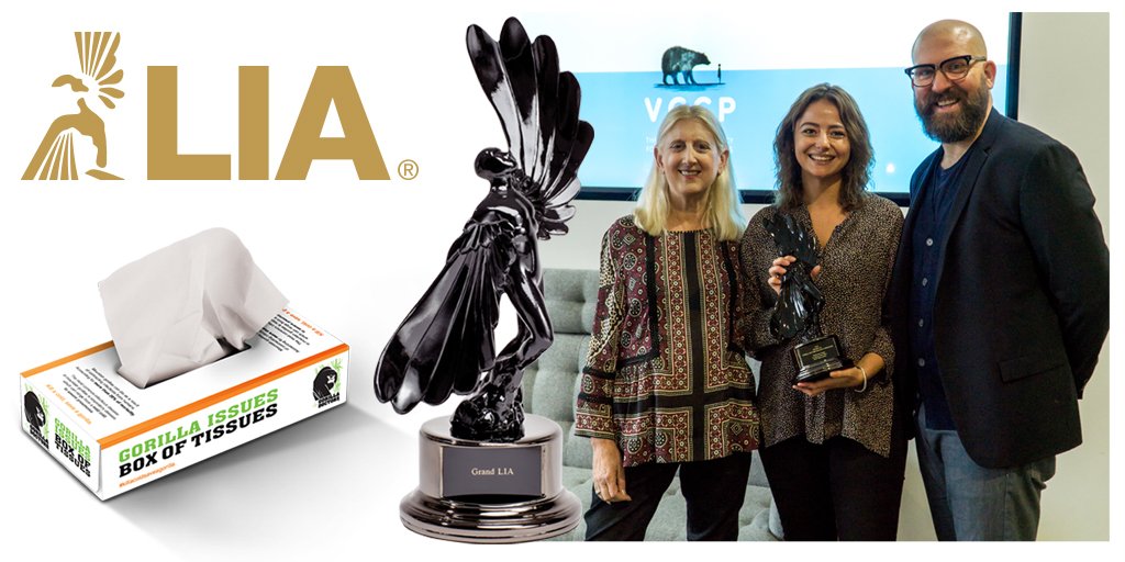 👏👏👏 Congratulations to Sadie Mayes for winning a GRAND LIA award for her incredible initiative for @GorillaDoctors. So. Proud. @LIAawards @sassy_teddie @VCCP #FutureofHealth #awardwinner #LIAawards #advertisingawards #LIAwinners #LIA2018 #GrandLIA