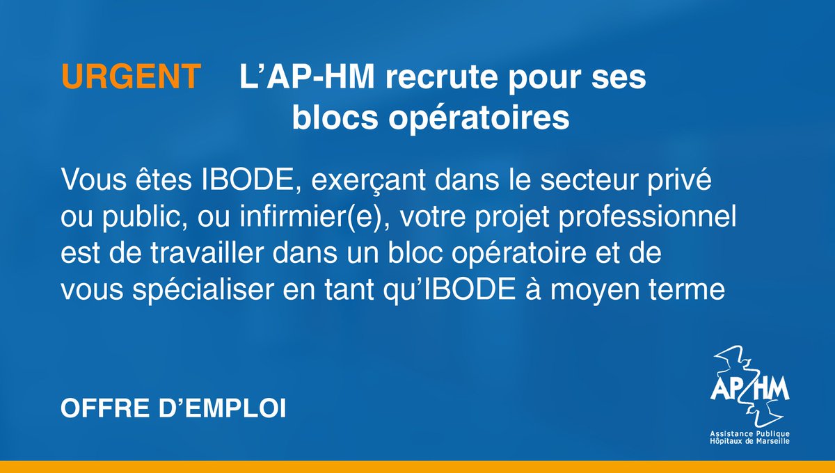 Ap Hm Hopitaux Universitaires De Marseille Auf Twitter Recrutement Ibode Merci D Adresser Votre Cv Ainsi Qu Une Lettre De Motivation A Anne Marie Decugis Cadre Superieur De Sante Coordination Generale Des Soins Aphm
