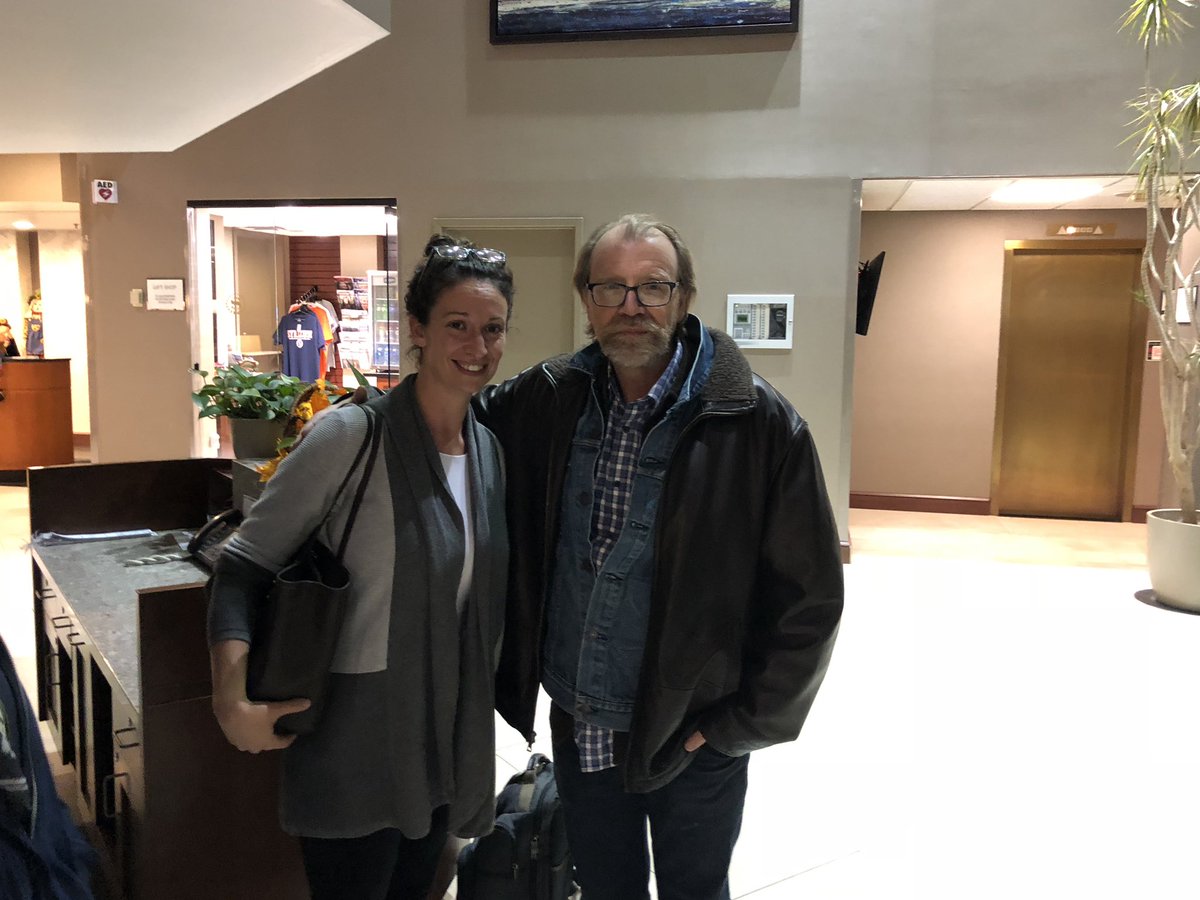 S_Matrose's tweet photo. So inspired by meeting George Saunders and listening to @MargaretAtwood’s lecture at Syracuse University in October. Planning ways to bring them both into my curriculum this year! #ShakerCollaborator https://t.co/hr1fl4asTl