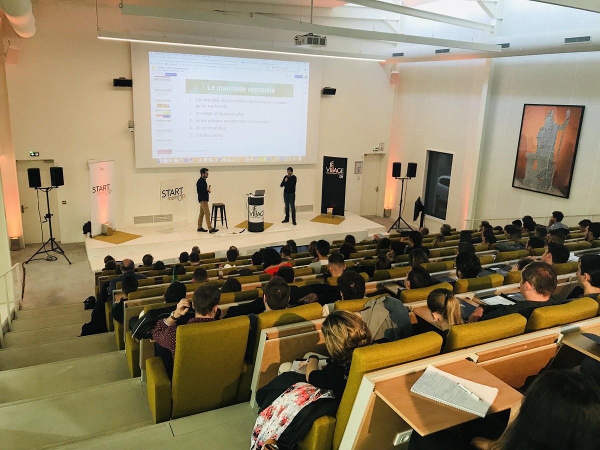 VillageBesancon's tweet photo. 130 personnes réunies au #startmeetup ACQUISITION : Attire vos futurs utilisateurs ce matin au  @VillageBesancon.  Merci à Medhi Coly, start-up AUTOMATE-ME et à Antonin Mathez, start-up WUHA pour leurs interventions  Pour les absents, vidéo de la conférence bientôt disponible. https://t.co/RUuJ9tBe0L