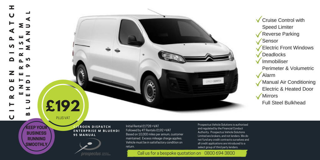 The #Citroen Dispatch is a superb van to keep your business looking professional and running smoothly. Get in touch if your business is in need of new vehicles #SoleTrader #Tradesman