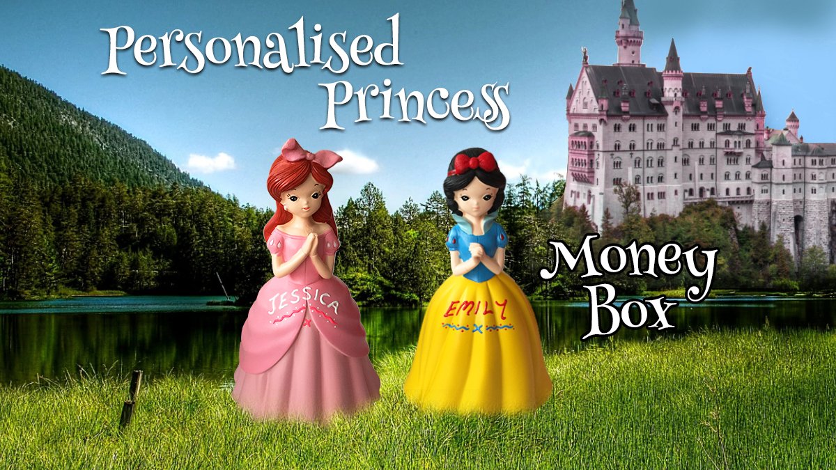 BRAND NEW GIFT! Check out these wonderful #Princess shaped money boxes, personalised with any name to make a truly unique & stunning gift! Get yours today at Springfield's in-store or online! #87RT
