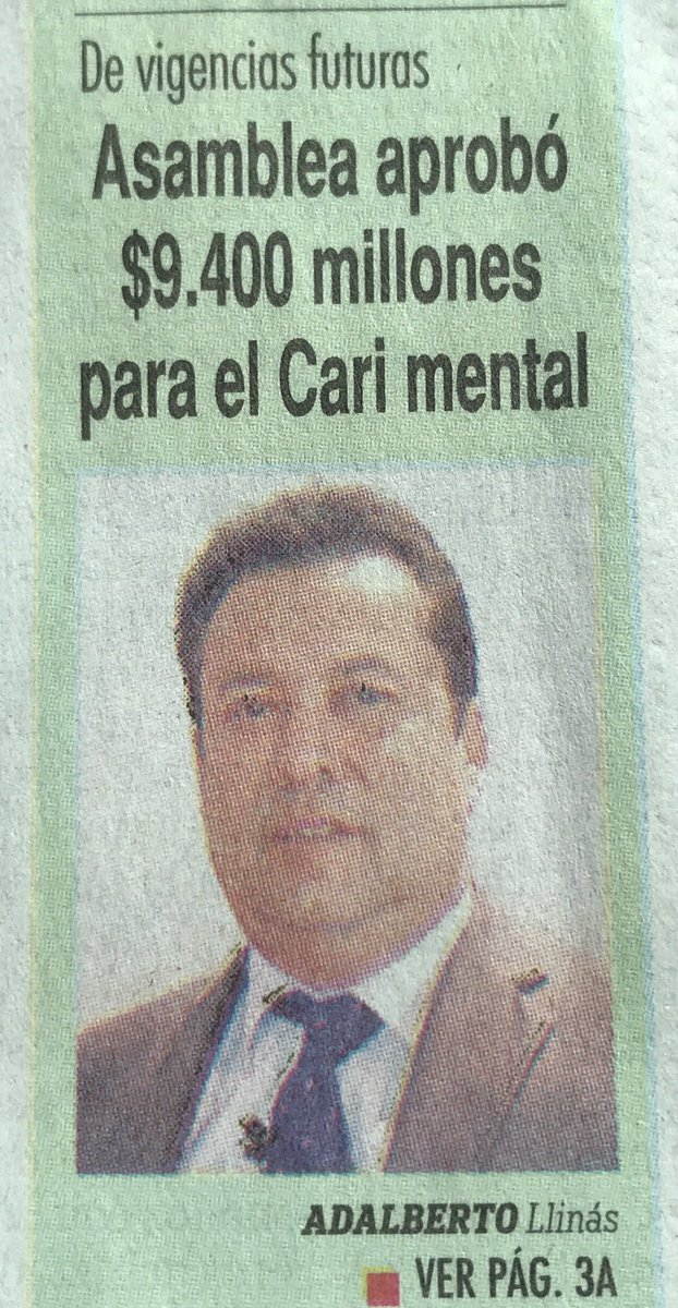 AdalbertoLlinas's tweet photo. 9.400 millones para recuperar la infraestructura del #SOSCARI #Mental !! https://t.co/2wqpM3UF5K