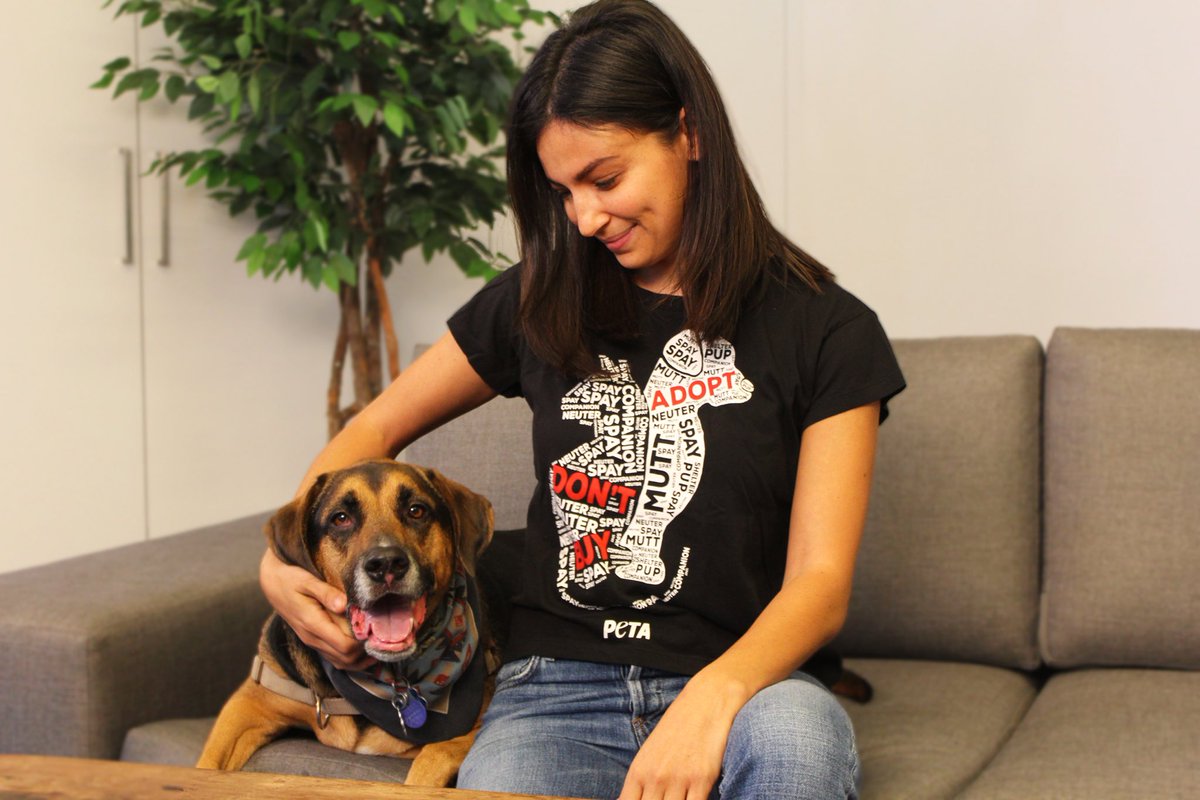 peta's tweet photo. The best ways to help reduce the companion animal overpopulation crisis is to always ADOPT &amp; #SpayAndNeuter ❤️

#Supergirl star @florianalima is speaking up for dogs &amp; cats in her PETA tee! Get yours: https://t.co/HiJLivFsCw https://t.co/TraOoCgQ2R