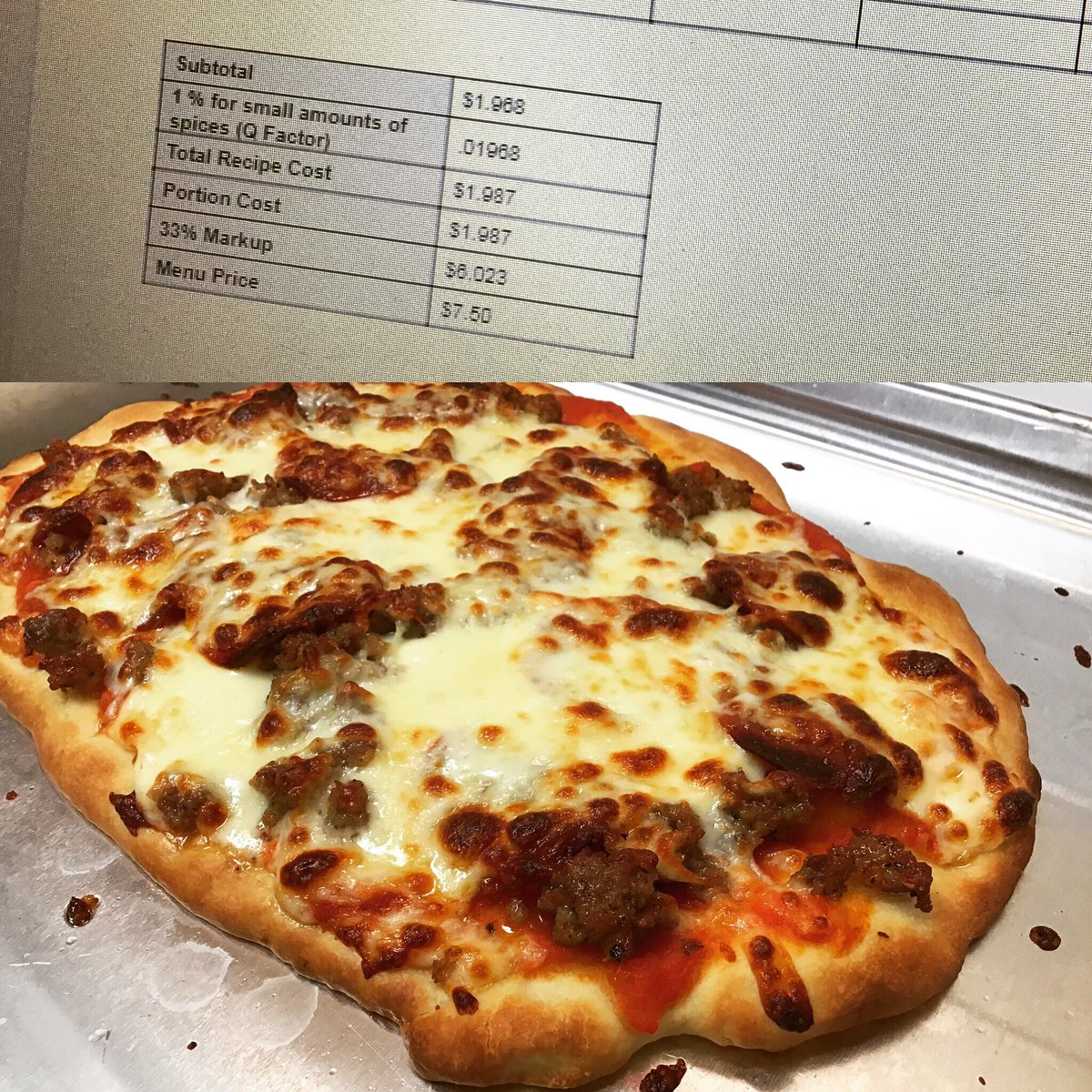 jagculinary's tweet image. Costing this morning after pizza lab yesterday. Calculating product cost and markup is vital to a successful operation. #fromscratch #yeastdoughs #broiling #menucosting #jagculinary #weareandover