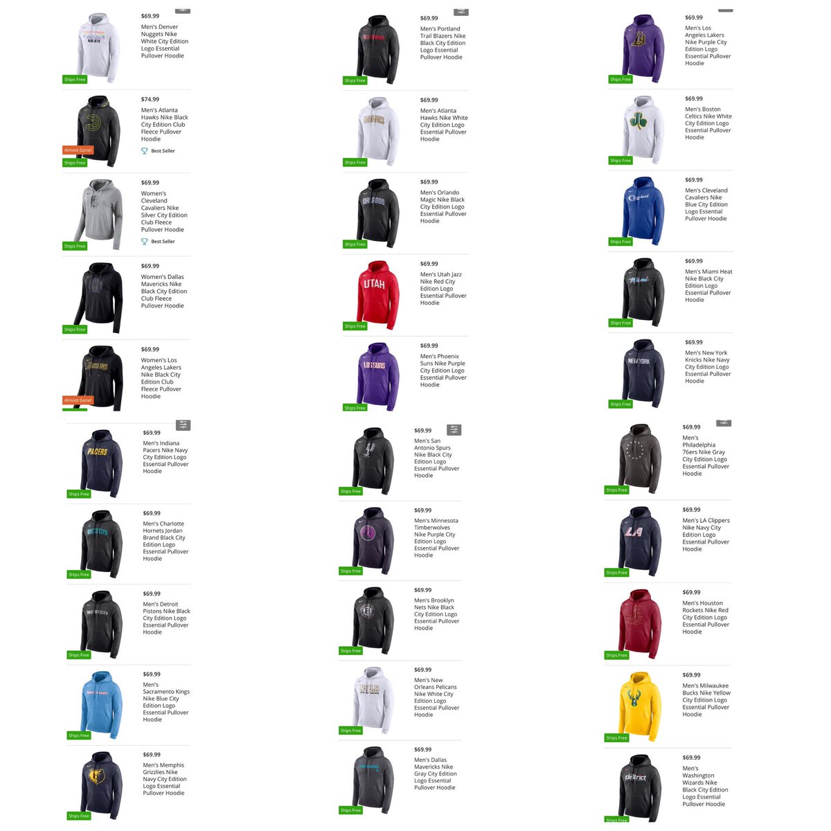 nba city edition hoodies
