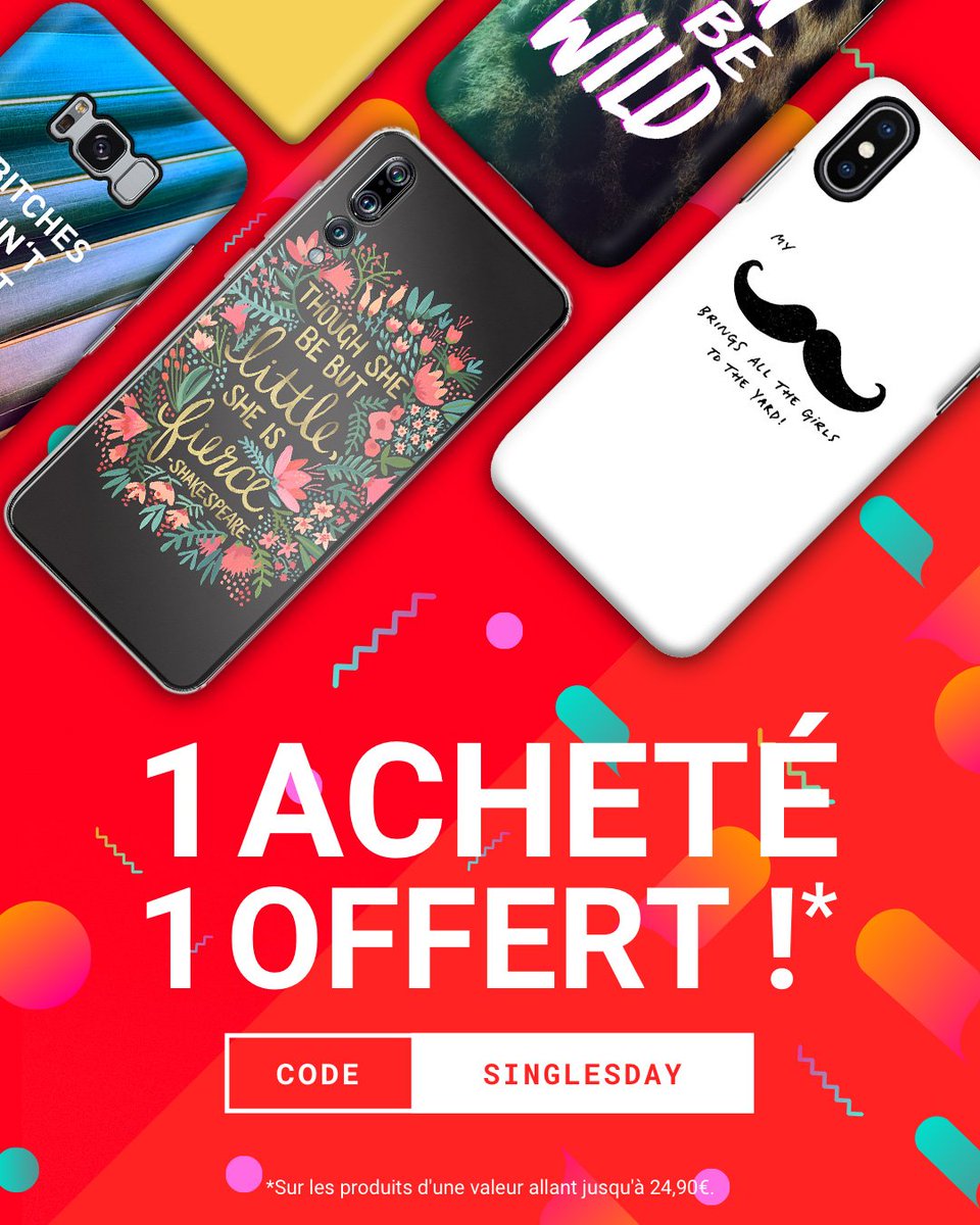 caseableFR's tweet image. +++ 1 ACHETÉE 1 OFFERTE +++

C'est la Fête des Célibataires en Chine - célébrez avec nous ! 🎉Shoppez ici : bit.ly/2zzVU9N

Pssst... on ne le dira à personne si vous gardez les deux coques pour vous ! 😉