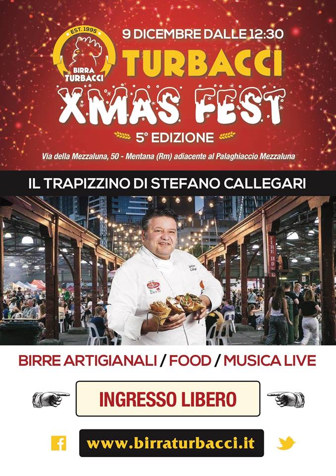 🔜 Ad un mese dal #TURBACCIXMASFEST2018 annunciamo il SUPER OSPITE, il <a href="/Trapizzino/">Trapizzino</a> di Stefano Callegari. 

🤩 Da Roma a Milano e da Tokyo a New York, reduce del premio #foodcommunityawards2018 come miglior street food italiano, sarà un vero piacere averlo con noi.