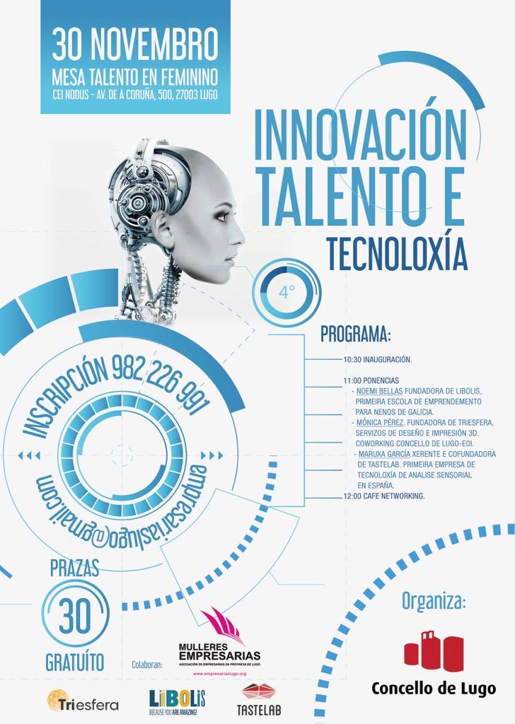 LabTaste's tweet image. Fantàstica esta mesa redonda con @Libolis y @triesfera , organizado por @empresariaslugo en @CeiNodus. #tecnología #mujeres #talento