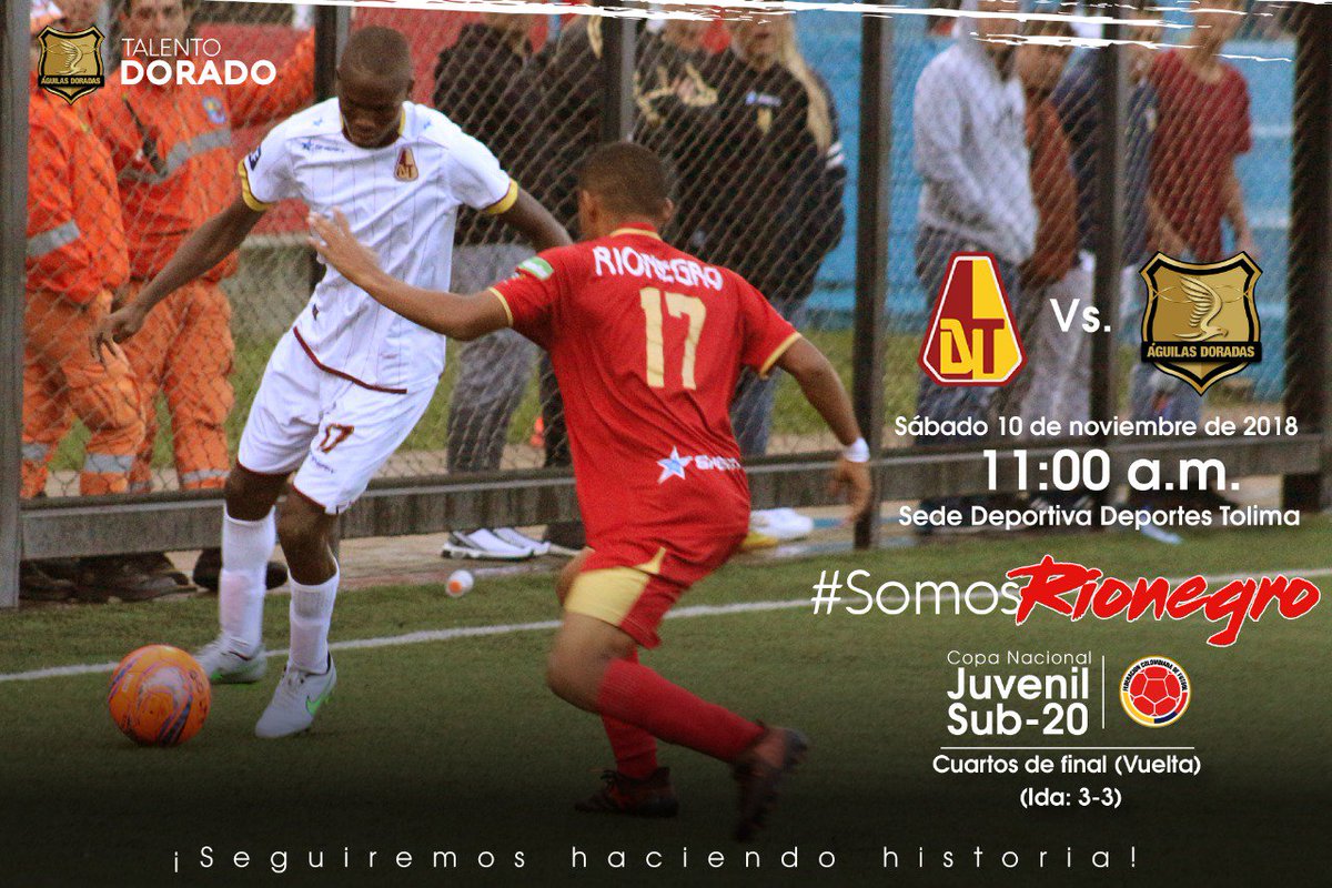 AguilasDoradas's tweet photo. #FelizViernes
#BuenViernes
#TalentoDorado ⚽ 🦅
#SúperCopaNacionalJuvenil
Familia Dorada, el sábado 10 de noviembre, nuestra Sub-20 se juega la clasificación en Ibagué #EnCuartos
🆚 Tolima Sub-20
📍Sede deportiva @cdtolima
📟 11:00a.m.
#SomosRionegro
#ÁguilasDoradas
@FCF_Oficial https://t.co/fYXUvg6glF