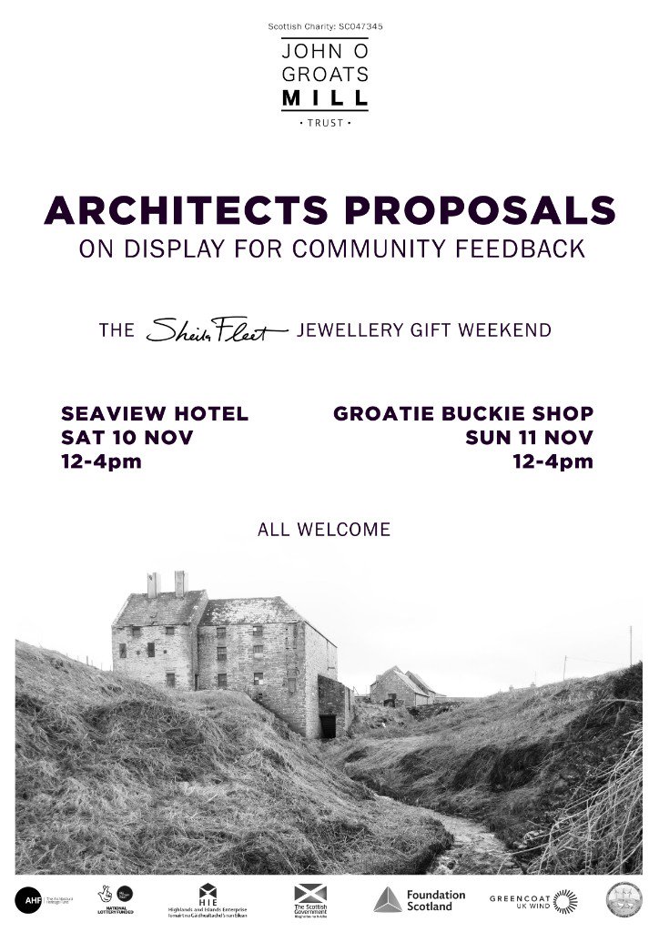 ChrisMBowes's tweet photo. If you are in #johnogroats this weekend, then go and see our proposals for #JohnOGroatsMill at @seaviewhotel1 and Groatie Buckie Shop. https://t.co/EOYNIlD1Zl