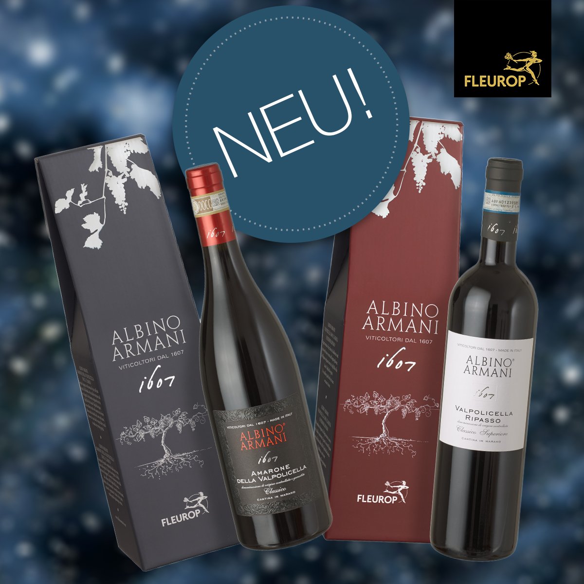 NEU NEU NEU! Amarone della Valpolicella Classico DOCG  und  Valpolicella Ripasso Classico Superiore DOC von Albino Armani ab sofort als Zusatzprodukt erhältlich. Alles zu den Weinen:  bit.ly/2PiTvuO Hier bestellen:  bit.ly/2Peqr7D  🤤🍷