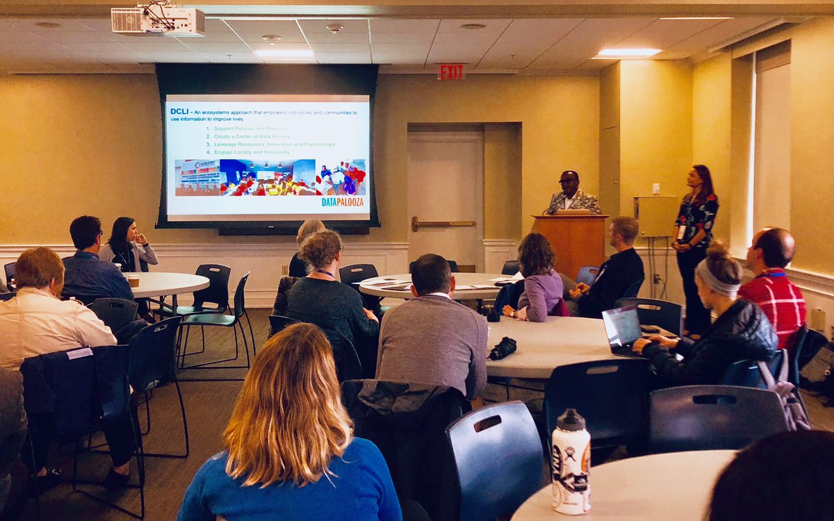 vrmaac's tweet image. @agnieszka_rawa @StephenChacha talk about the @MCC_Data @PEPFAR #datacollaboratives in #Tanzania at #UVADatapalooza2018 @UVADSI highlighting work from @DataZetu @DLIInnovation community mapping, khanga competition and @dropwall_ Making data cool for social impact