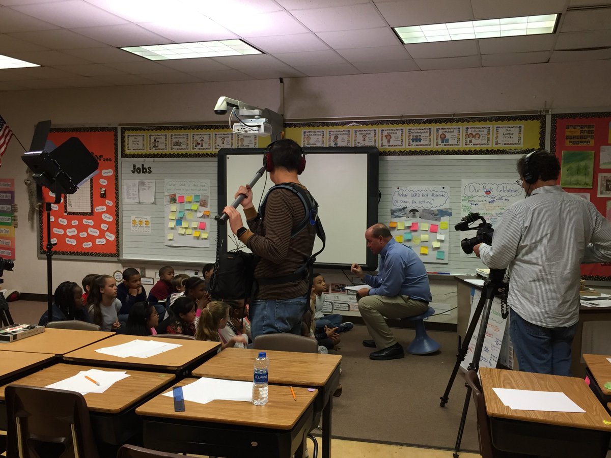 Exciting day at <a href="/johnstrangelem/">John Strange</a>! Author <a href="/Mattglover123/">Matt Glover</a> chose our students to appear in his new training videos. Our kids got to participate in a great learning session about how authors are inspired and they learned how shows are filmed! <a href="/msdwt/">Washington Township Schools</a>