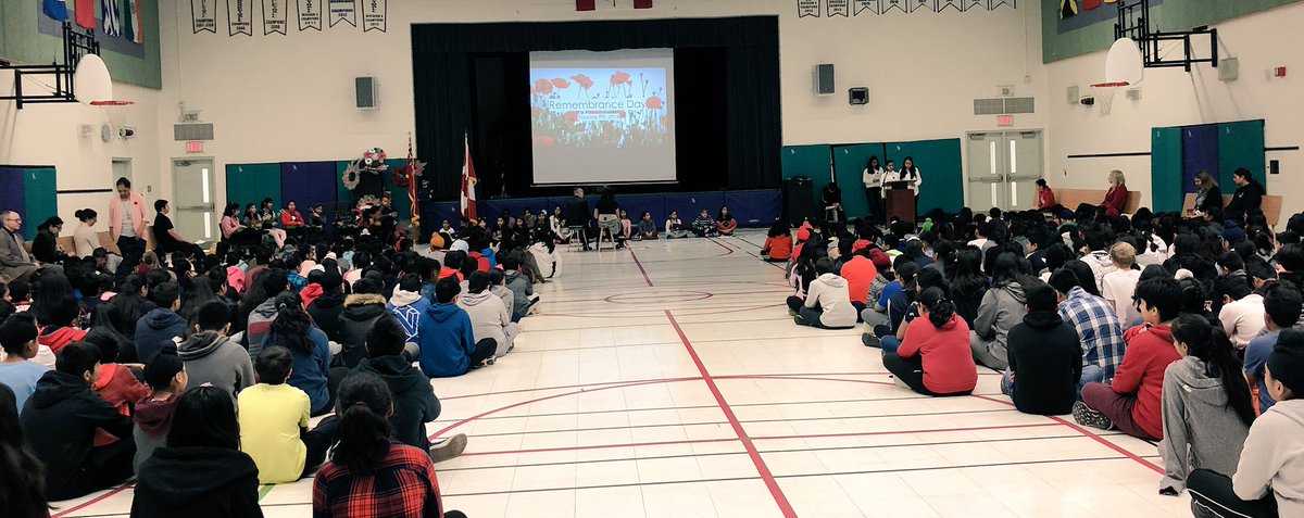 Remembrance Day Assembly at @TreelinePDSB #WeRemember #RemembranceDay #RemembranceDay2018 #PeelRemembers