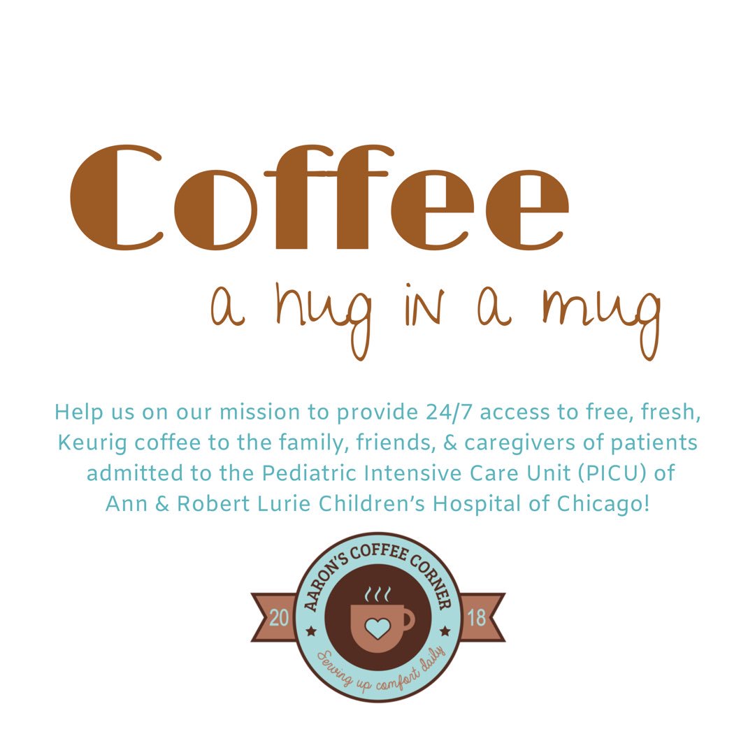 Give a hug: luriechildrens.org/aaronscoffee

#coffee #hug #giveback #all4your1