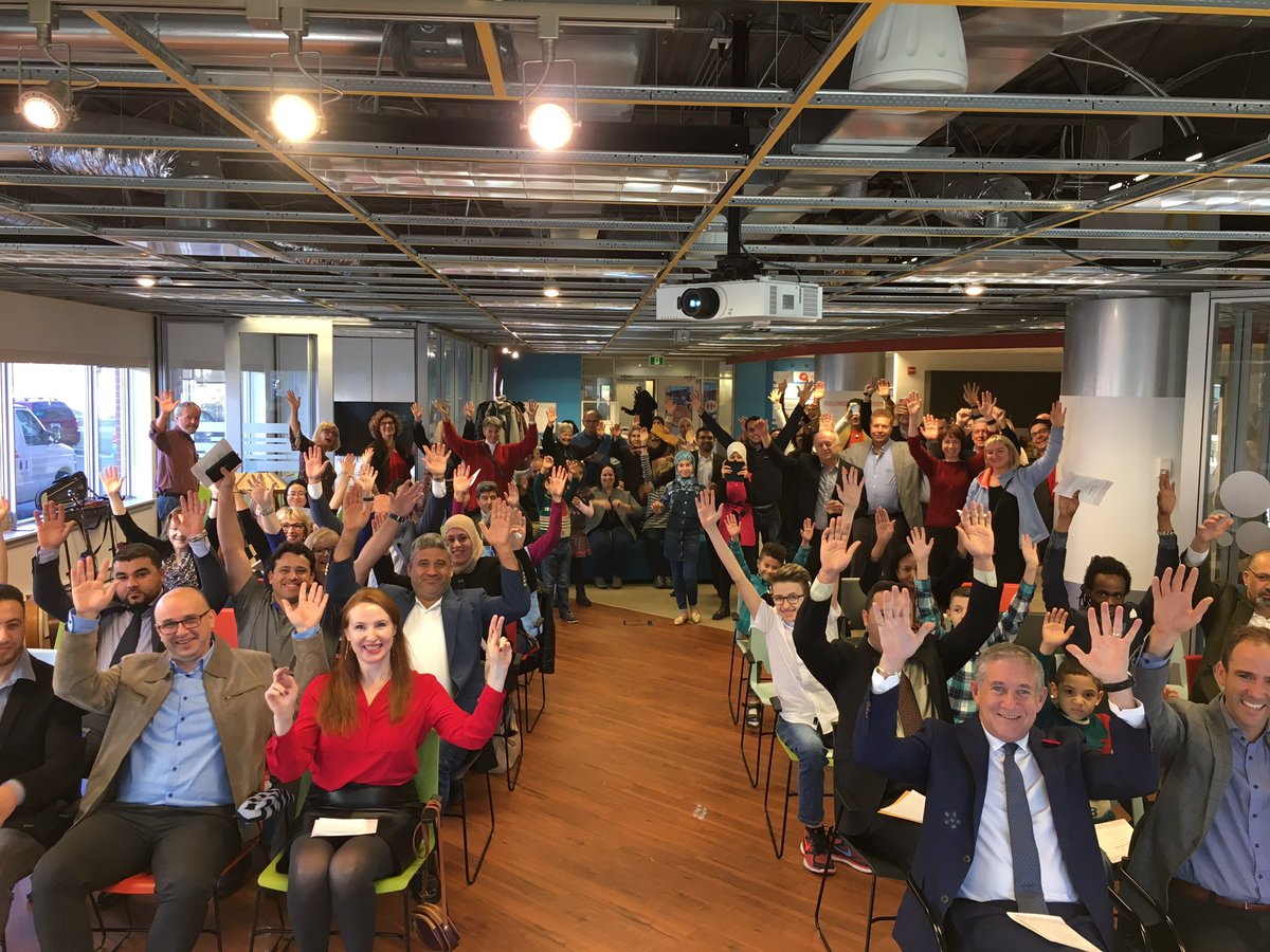 SuccessionNB's tweet photo. @MCAF_AMCF  Pre-Business Basics Graduation Ceremony here @PlanetHatch what a great show of support from our community celebrating the accomplishments of our newcomer entrepreneurs! @Fton_Chamber @GoDoData4Good @IgniteFredNB https://t.co/nNlyWcGzbJ
