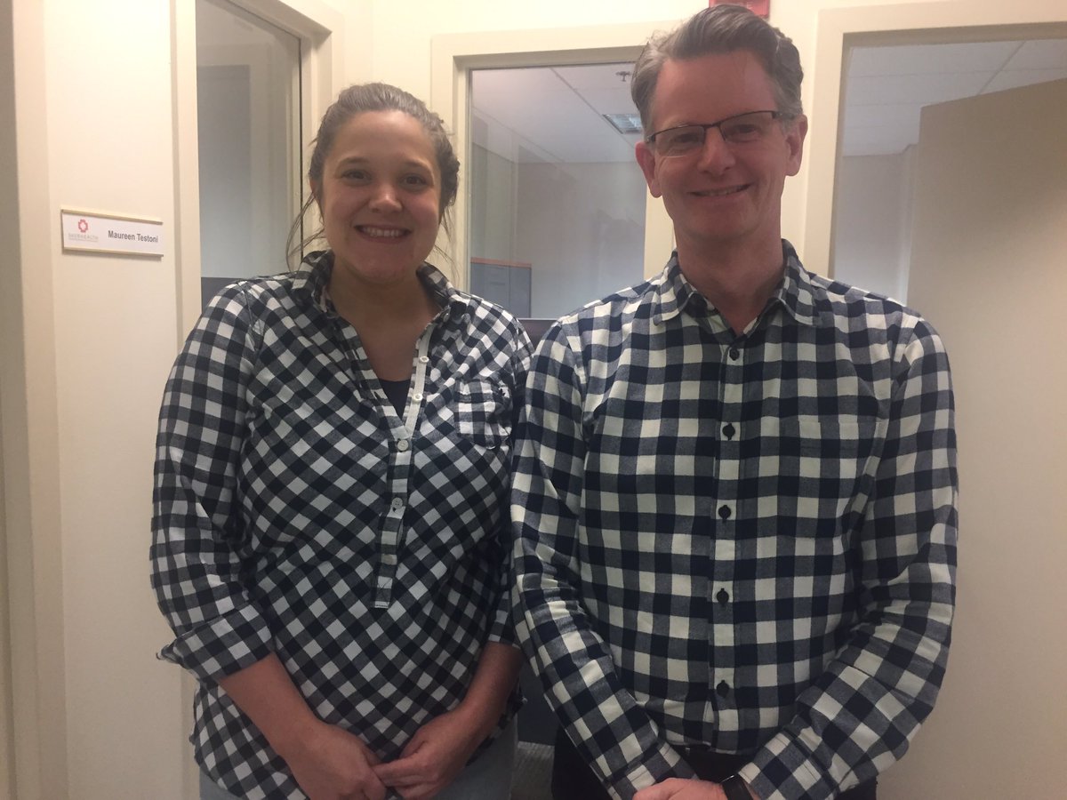 RobMiller340B's tweet photo. Apparently @340BHealth  Associate Counsel, Amanda Smith and I got the memo - Friday is flannel day!  #Protect340B https://t.co/tE3cOmaXZf