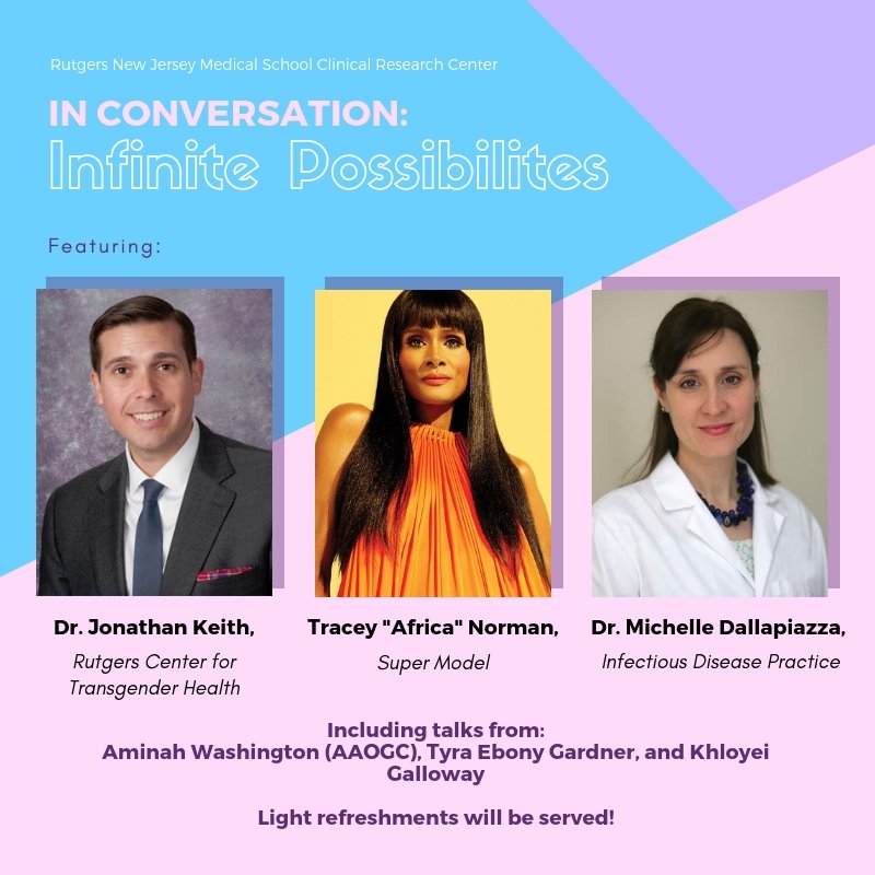 Join the conversation on November 15 as we discuss the #TransExperience with a keynote address by the world’s first #Trans #Supermodel and #Newark native, Tracey Africa Norman. To register and for more info, please visit bit.ly/icip2018. #TransAwarenessWeek #TransActivist
