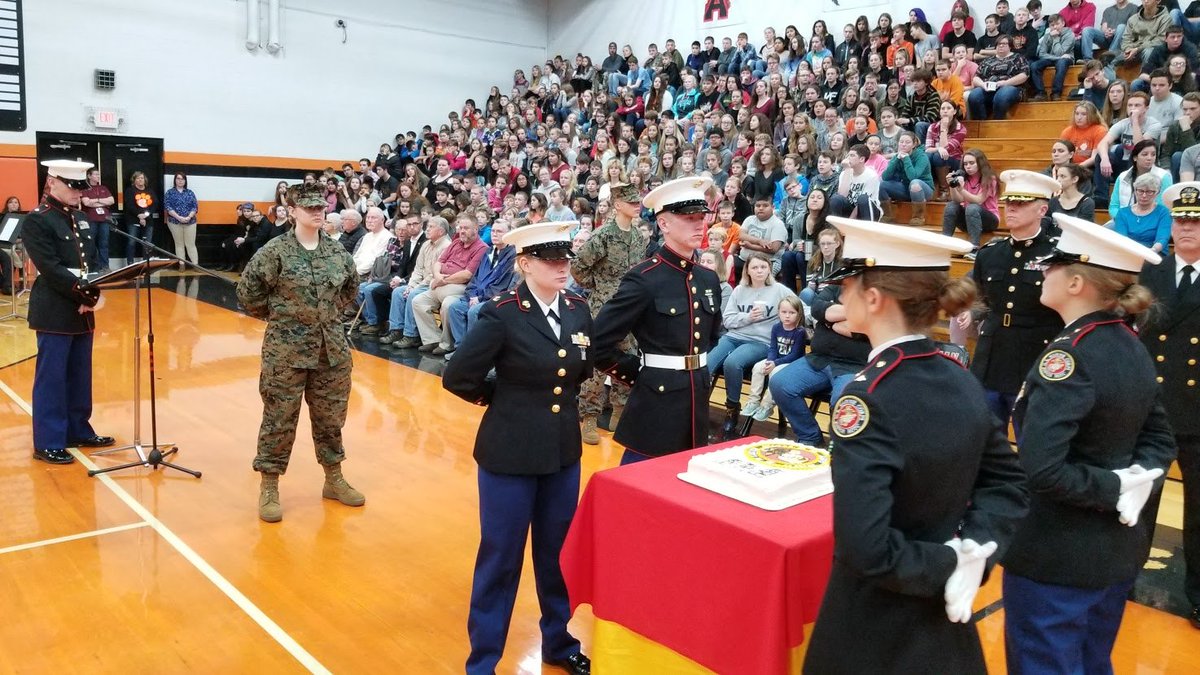 TransylvaniaSch's tweet photo. Super proud of @TCS_MCJROTC cadets @RosmanHS & @BrevardHS who performed 2 distinct ceremonies for students, staff & veterans in attendance! Thank you LtCol Megown & SgtMaj Hall @USMC for all you do as well! #TCSYes #WeAreTransylvania #USMC243 #VeteransDay https://t.co/rrb7YHb7w0