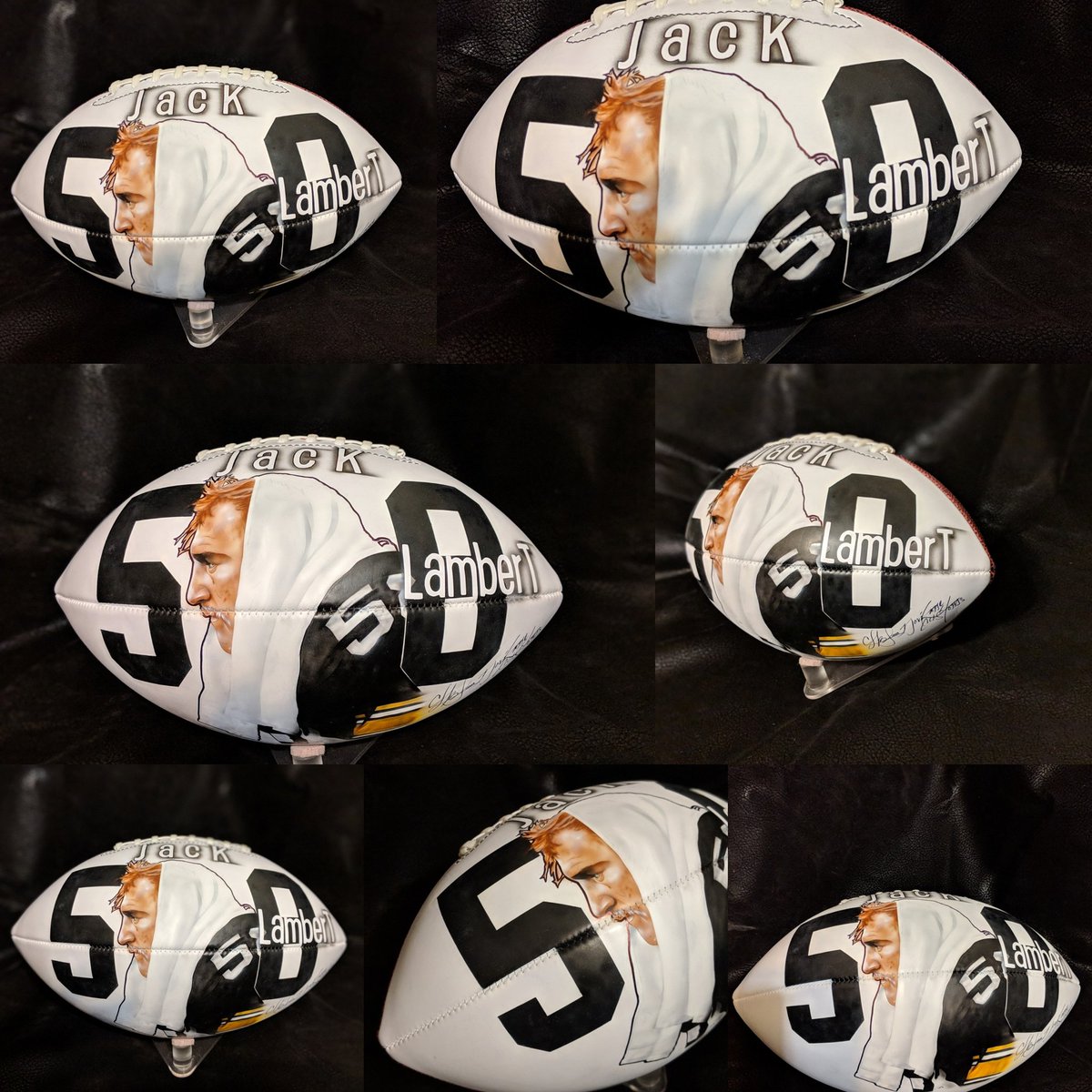 NovikaneC's tweet image. Hall of Famer @steelers Jack Lambert #58 @SteelersUnite @theinkgame #airbrushart #SupportBlackBusiness #supportsmallbusiness #supportartist