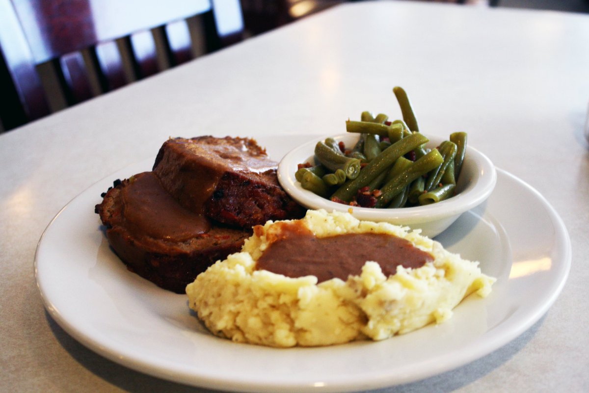 MA, THE MEATLOAF! #shadygroverestaurant #AustinTX #southerncomfortfood #meatloafandmashedpotatoes