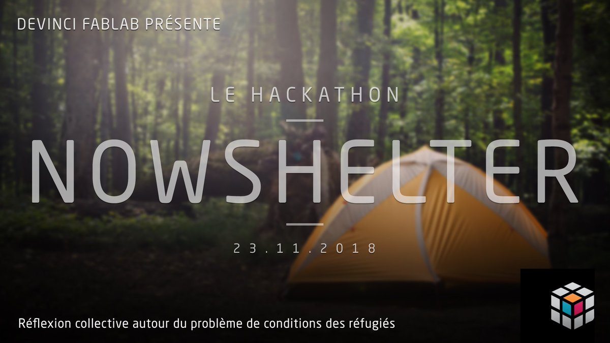 DeVinciFabLab's tweet photo. Le @DeVinciFabLab vous invite à son nouveau événement Hackathon du 23 Novembre.
Toutes les modalités concernant cette journée sont disponibles via la page Facebook officielle.
N'hésitez pas à commencer à vous inscrire! #savethedate #dvfl #nowshelter #esilv #iim #emlv https://t.co/n7PmJVqfGc