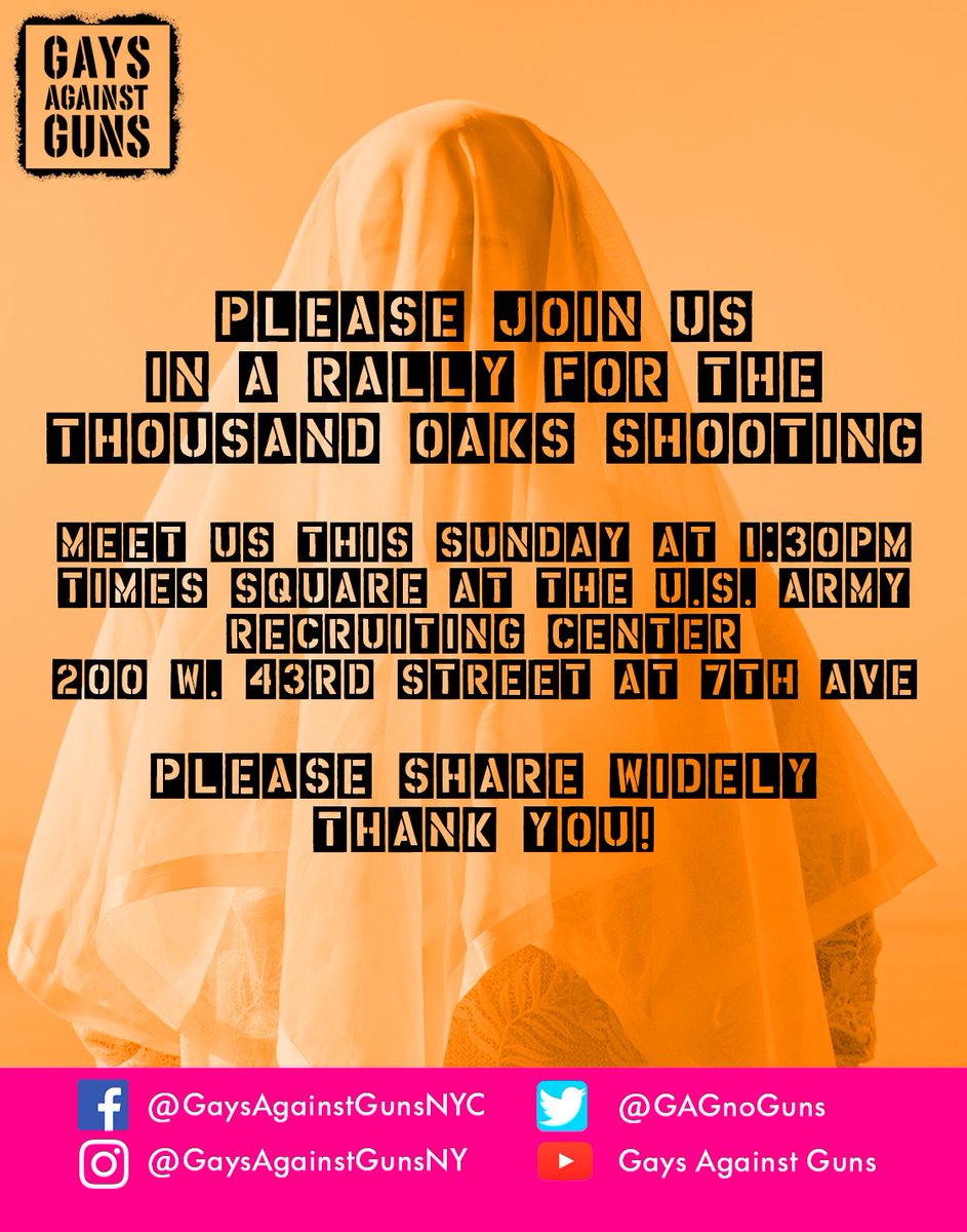 Come join us this Sunday to rally in support of the Thousand Oaks shooting. Let's make a change.