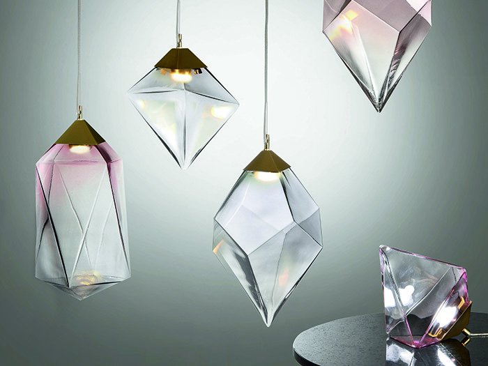 The Prism Collection - designed by <a href="/sscolson/">Sarah Colson</a> exclusively for Debenhams - was inspired  by  natural  quartz  formations and consists of  four  pendants and  two  table  lamps... See more at: darcmagazine.com #interiordesign #decorativelighting #lightingdesign #productdesign