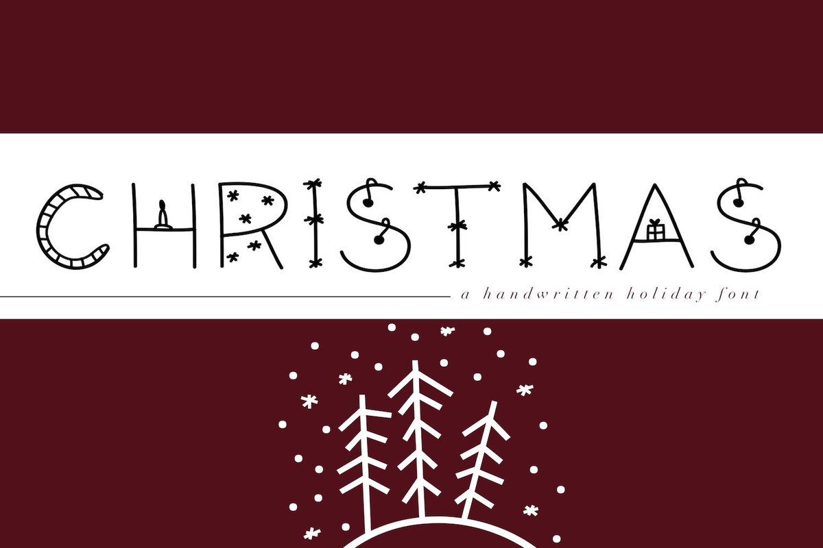 fontbundlesnet's tweet photo. Christmas is the brand new holiday font that has just been added to Font Bundles! Each letter includes festive doodles- it will add fun to your holiday projects! #festivefonts #christmasfonts #christmasdoodles #fontbundles https://t.co/iO3RyS99hy https://t.co/ukwD35tPIM