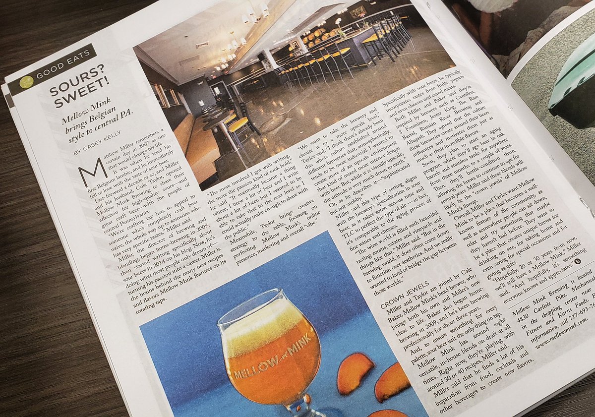 Just casually flipping through @TheBurgNews and look at that - <a href="/Mellowminkbeer/">Mellow Mink Brewing</a> chillin looking all delicious on page 37 😋🍻

Have you checked out their taproom yet?