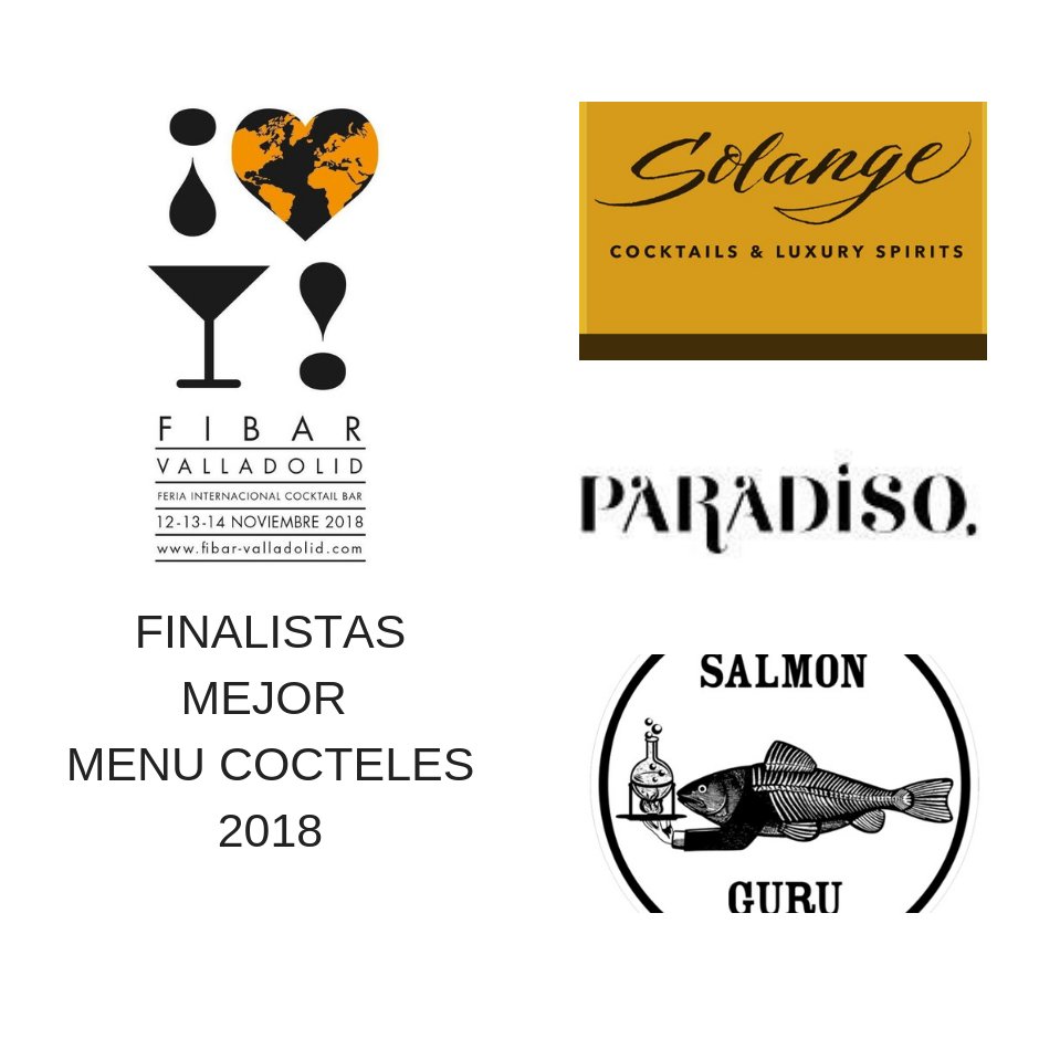 DiegoCabreraBar's tweet photo. Se acerca una de las citas más esperadas del año en el sector del bar en España, @FIBARValladolid del 12 al 14 de noviembre. ¡Y #SalmonGuru estamos nominados! #Fibar2018

👉 Finalistas Mejor Coctelería
👉 Finalistas Mejor Menú de Cócteles
👉 Finalistas Mejor Barman https://t.co/TlebPoj0PM