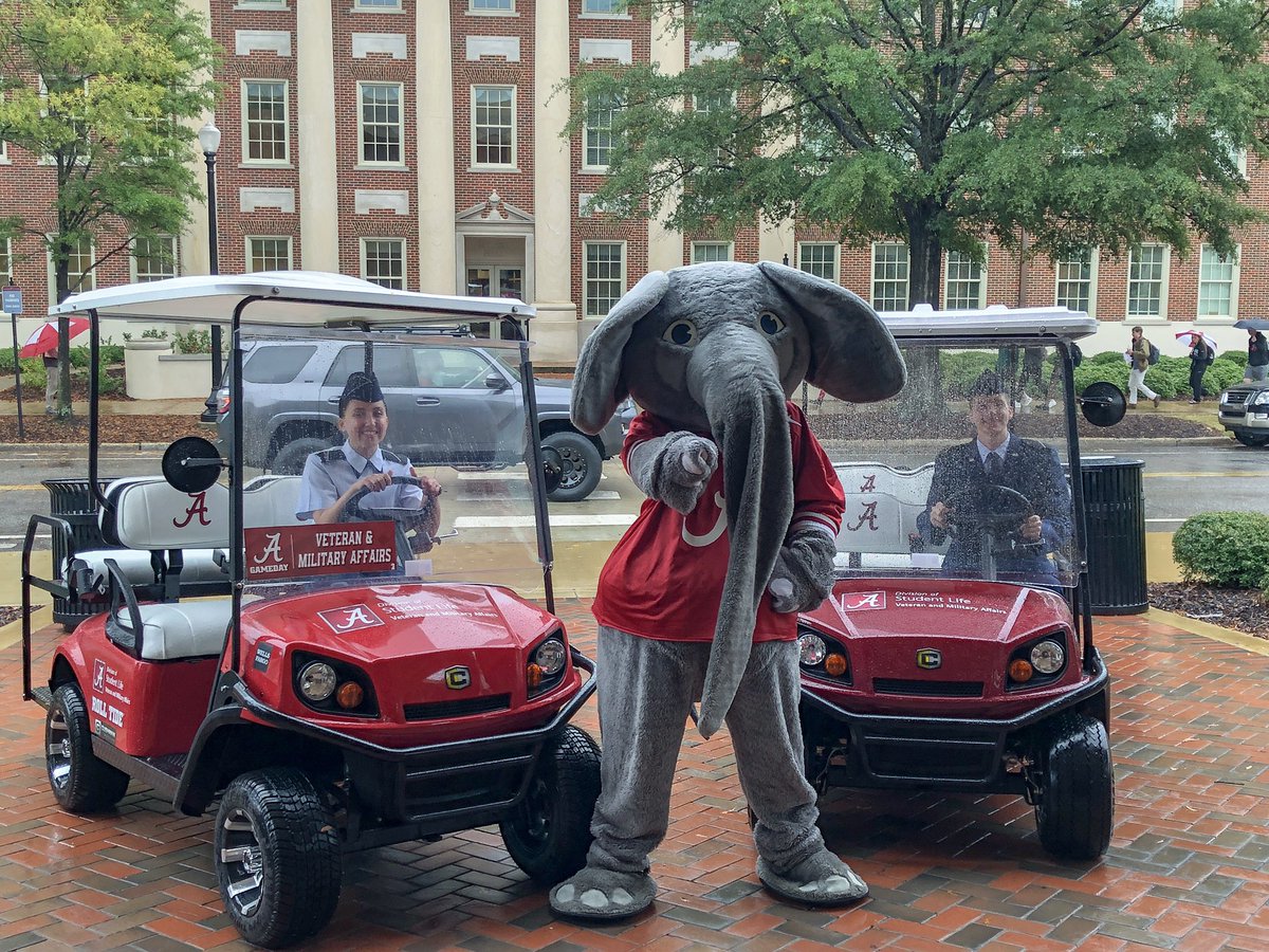 The University of Alabama (@uofalabama) on Twitter photo #TodayAtUA, the mobility needs of our campus #veterans 🇺🇸 have been met 👍 We’re helping disabled military members fully access campus thanks to 2 specialized shuttle carts sponsored by <a href="/WellsFargo/">Wells Fargo</a> 👏👏#RollTide #TodayAtUA, the mobility needs of our campus #veterans 🇺🇸 have been met 👍 We’re helping disabled military members fully access campus thanks to 2 specialized shuttle carts sponsored by <a href="/WellsFargo/">Wells Fargo</a> 👏👏#RollTide