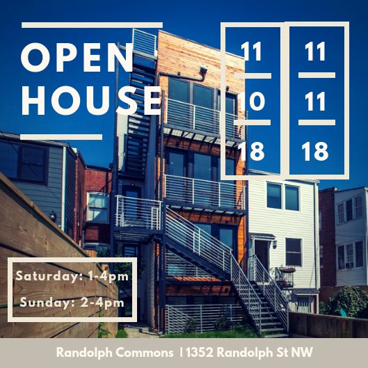 AlizziC's tweet photo. OPEN HOUSE: Randolph Commons Condominiums, Saturday 1-4pm and Sunday 2-4pm. Come take a look! #dcrealestate #realestate #generalcontractor #engineer #dc #washingtondc #condo #new #Construction #architecture #buydc #northwest #Buildings #placesofdc #FridayFeeling https://t.co/vL3OBCVlk4